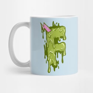 Melted Letter F Mug